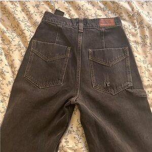 Black straight leg jeans